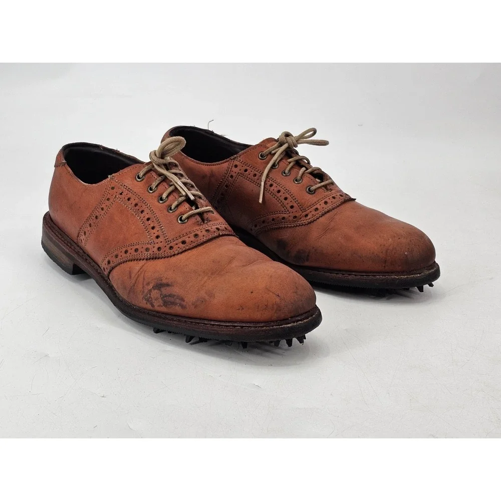 Allen Edmonds First Cut Golf‎ Shoes Leather Walnut Honors Collection Mens 8